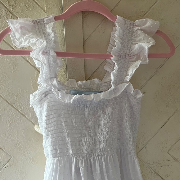 Hill House The Ellie Nap Dress in White Swiss Dot Size SMALL - Picture 4 of 5